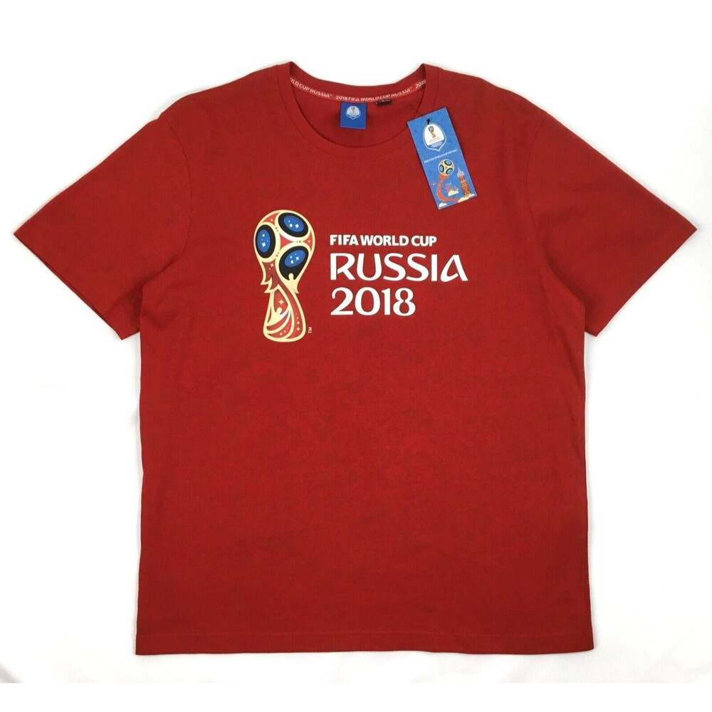 FIFA World Cup Russia 2018 T-Shirt Unisex Adult XL Red Official Licensed NEW